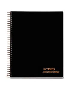 TOP63827 JEN ACTION PLANNER, NARROW RULE, BLACK COVER, 8.5 X 6.75, 84 SHEETS