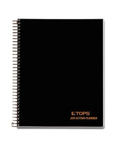 TOP63828 JEN ACTION PLANNER, NARROW RULE, BLACK COVER, 8.5 X 6.75, 100 SHEETS