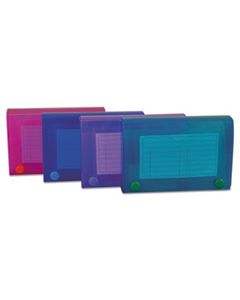CLI58435 INDEX CARD CASE, HOLDS 100 3 X 5 CARDS, POLYPROPYLENE, ASSORTED COLORS