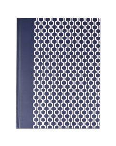UNV66351 CASEBOUND HARDCOVER NOTEBOOK, WIDE/LEGAL RULE, BLUE/HEX PATTERN, 10.25 X 7.68, 150 SHEETS