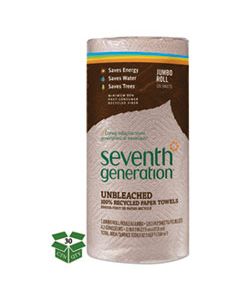 SEV13720CT NATURAL UNBLEACHED 100% RECYCLED PAPER TOWEL ROLLS,11 X 9,120 SHEETS/RL,30 RL/CT