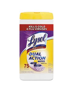 RAC81700CT DUAL ACTION DISINFECTING WIPES, CITRUS, 7 X 8, 75/CANISTER, 6/CARTON