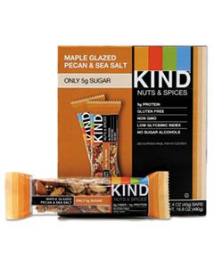 KND17930 NUTS AND SPICES BAR, MAPLE GLAZED PECAN AND SEA SALT, 1.4 OZ BAR, 12/BOX