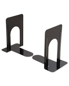 UNV54091 ECONOMY BOOKENDS, STANDARD, 5 7/8 X 8 1/4 X 9, HEAVY GAUGE STEEL, BLACK