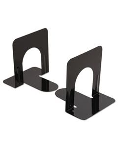 UNV54051 ECONOMY BOOKENDS, STANDARD, 4 3/4 X 5 1/4 X 5, HEAVY GAUGE STEEL, BLACK