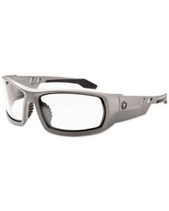 EGO50103 SKULLERZ ODIN SAFETY GLASSES, GRAY FRAME/CLEAR LENS, ANTI-FOG,NYLON/POLYCARB