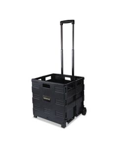 UNV14110 COLLAPSIBLE MOBILE STORAGE CRATE, 18 1/4 X 15 X 18 1/4 TO 39 3/8, BLACK