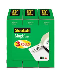 MMM810K3 MAGIC TAPE REFILL, 1" CORE, 0.75" X 83.33 FT, CLEAR, 3/PACK