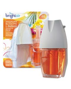 BRI900254EA ELECTRIC SCENTED OIL AIR FRESHENER WARMER AND REFILL COMBO, HAWAIIAN BLOSSOMS AND PAPAYA