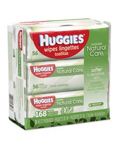 KCC43403 NATURAL CARE BABY WIPES, UNSCENTED, WHITE, 56/PACK, 3-PACK/BOX, 3 BOX/CARTON