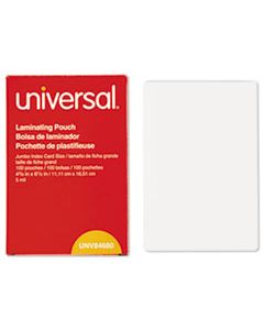 UNV84680 LAMINATING POUCHES, 5 MIL, 6.5" X 4.38", CRYSTAL CLEAR, 100/BOX