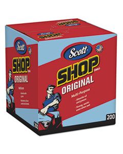 KCC75190 SHOP TOWELS, POP-UP BOX, BLUE, 10 X 12, 200/BOX, 8 BOXES/CARTON