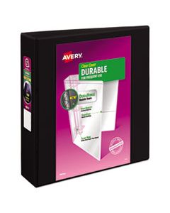 AVE17031 DURABLE VIEW BINDER WITH DURAHINGE AND SLANT RINGS, 3 RINGS, 2" CAPACITY, 11 X 8.5, BLACK