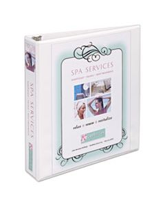 AVE05404 HEAVY-DUTY NON STICK VIEW BINDER WITH DURAHINGE AND SLANT RINGS, 3 RINGS, 1.5" CAPACITY, 11 X 8.5, WHITE