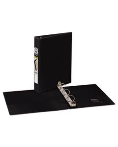 AVE17167 MINI SIZE DURABLE VIEW BINDER WITH ROUND RINGS, 3 RINGS, 1" CAPACITY, 8.5 X 5.5, BLACK
