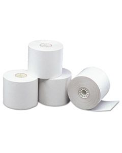 PMC05333 DIRECT THERMAL PRINTING PAPER ROLLS, 0.69" CORE, 2.31" X 338 FT, WHITE, 12/CARTON