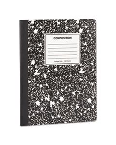 UNV20940 COMPOSITION BOOK, MEDIUM/COLLEGE RULE, BLACK MARBLE COVER, 9.75 X 7.5, 100 SHEETS