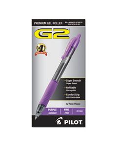 PIL31029 G2 PREMIUM RETRACTABLE GEL PEN, 0.7MM, PURPLE INK, SMOKE BARREL, DOZEN