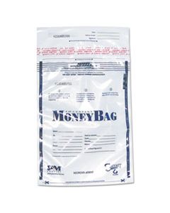 PMC58002 TAMPER-EVIDENT DEPOSIT BAGS, 9 X 12, PLASTIC, CLEAR, 100 PER PACK