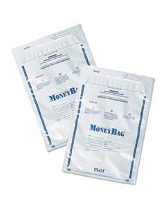 PMC58001 TAMPER-EVIDENT DEPOSIT BAGS, 9 X 12, PLASTIC, WHITE, 100 PER PACK