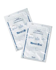 PMC58001 TAMPER-EVIDENT DEPOSIT BAGS, 9 X 12, PLASTIC, WHITE, 100 PER PACK