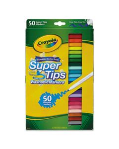 CYO585050 WASHABLE SUPER TIPS MARKERS, BROAD/FINE BULLET TIP, ASSORTED COLORS,