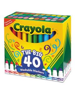 CYO587858 ULTRA-CLEAN WASHABLE MARKERS, BROAD BULLET TIP, ASSORTED COLORS, 40/SET