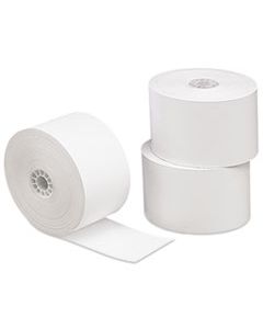 PMC09865 DIRECT THERMAL PRINTING PAPER ROLLS, 0.45" CORE, 1.75" X 230 FT, WHITE, 50/CARTON