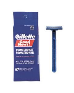 PGC11004CT GOODNEWS REGULAR DISPOSABLE RAZOR, 2 BLADES, NAVY BLUE, 10/PACK, 10 PACK/CARTON