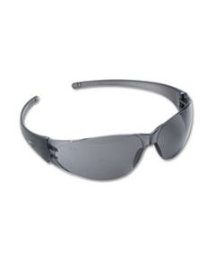 CRWCK112 CHECKMATE WRAPAROUND SAFETY GLASSES, CLEAR POLYCARBONATE FRAME, GRAY LENS