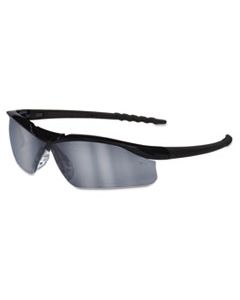 CRWDL119AF DALLAS WRAPAROUND SAFETY GLASSES, BLACK FRAME, GRAY INDOOR/OUTDOOR LENS