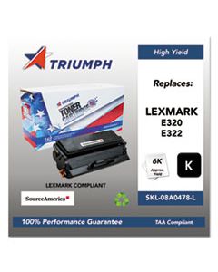SKL08A0478 751000NSH0204 REMANUFACTURED 08A0478 HIGH-YIELD TONER, 6000 PAGE-YIELD, BLACK