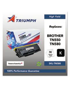 SKLTN580 751000NSH0349 REMANUFACTURED TN580 HIGH-YIELD TONER, 7000 PAGE-YIELD, BLACK