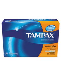 PGC40836 CARDBOARD TAMPONS, SUPER PLUS, 10/BOX, 48 BOX/CARTON