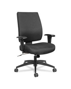 ALEHPS4201 ALERA WRIGLEY SERIES HIGH PERFORMANCE MID-BACK SYNCHRO-TILT TASK CHAIR, SUPPORTS UP TO 275 LBS., BLACK SEAT/BACK, BLACK BASE