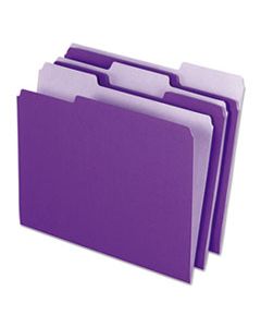 PFX421013VIO INTERIOR FILE FOLDERS, 1/3-CUT TABS, LETTER SIZE, VIOLET, 100/BOX