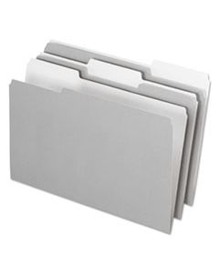 PFX435013GRA INTERIOR FILE FOLDERS, 1/3-CUT TABS, LEGAL SIZE, GRAY, 100/BOX