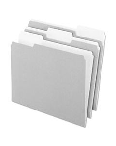 PFX421013GRA INTERIOR FILE FOLDERS, 1/3-CUT TABS, LETTER SIZE, GRAY, 100/BOX