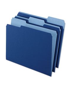 PFX421013NAV INTERIOR FILE FOLDERS, 1/3-CUT TABS, LETTER SIZE, NAVY BLUE, 100/BOX