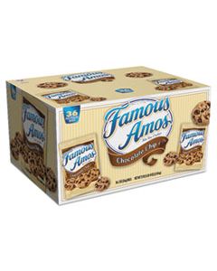 KEB10003 FAMOUS AMOS COOKIES, CHOCOLATE CHIP, 2 OZ SNACK PACK, 36/CARTON