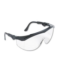 CRWTK110 TOMAHAWK WRAPAROUND SAFETY GLASSES, BLACK NYLON FRAME, CLEAR LENS, 12/BOX