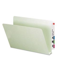 SMD29210 EXTRA-HEAVY RECYCLED PRESSBOARD END TAB FOLDERS, STRAIGHT TAB, 2" EXPANSION, LEGAL SIZE, GRAY-GREEN, 25/BOX