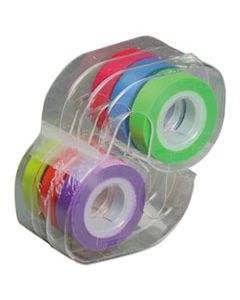 LEE13888 REMOVABLE HIGHLIGHTER TAPE, 1/2" X 720", ASSORTED, 6/PK