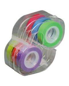 LEE13888 REMOVABLE HIGHLIGHTER TAPE, 1/2" X 720", ASSORTED, 6/PK