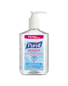 GOJ965212CT ADVANCED HAND SANITIZER REFRESHING GEL, CLEAN SCENT, 8 OZ PUMP BOTTLE, 12/CARTON