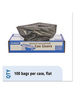 STOT3039B13 TOTAL RECYCLED CONTENT PLASTIC TRASH BAGS, 30 GAL, 1.3 MIL, 30" X 39", BROWN/BLACK, 100/CARTON