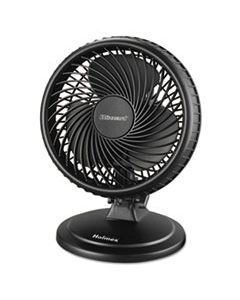 HLSHAOF87BLZNUC LIL' BLIZZARD 7" TWO-SPEED OSCILLATING PERSONAL TABLE FAN, PLASTIC, BLACK