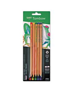 TOM61550 RECYCLED COLORED PENCILS, 3.05 MM, ASSORTED LEAD COLORS, NATURAL WOODGRAIN BARREL, 5/SET