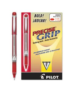 PIL28903 PRECISE GRIP STICK ROLLER BALL PEN, BOLD 1MM, RED INK, RED BARREL