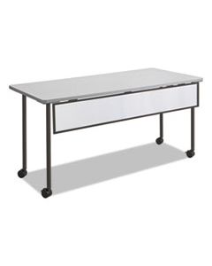 SAF2077BL IMPROMPTU MODESTY PANEL, POLYCARBONATE/STEEL, 66W X 1D X 9H, BLACK